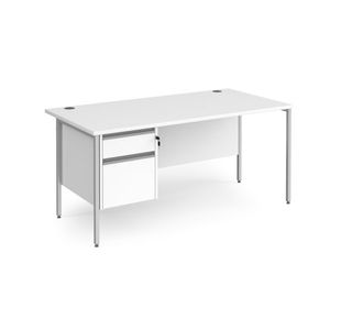 Contract 25 H-Frame straight desk 2d ped