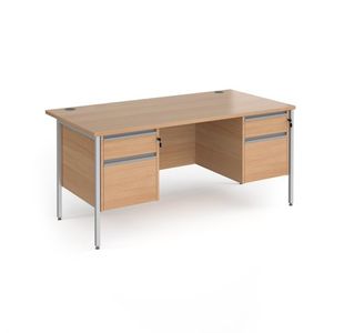 Contract 25 H-Frame desk 2&2d ped