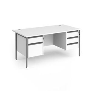 Contract 25 H-Frame desk 2&3d ped