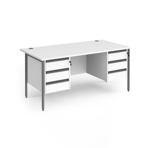 Contract 25 H-Frame desk 3&3d ped