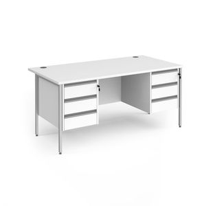 Contract 25 H-Frame desk 3&3d ped