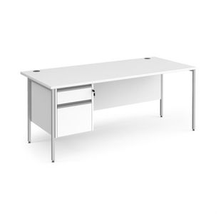 Contract 25 H-Frame straight desk 2d ped