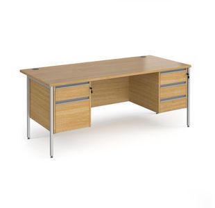 Contract 25 H-Frame desk 2&3d ped