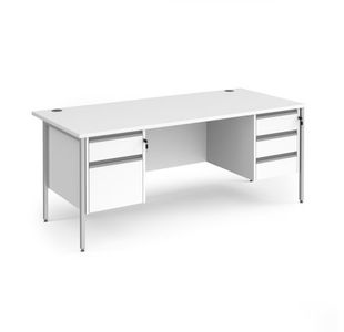 Contract 25 H-Frame desk 2&3d ped