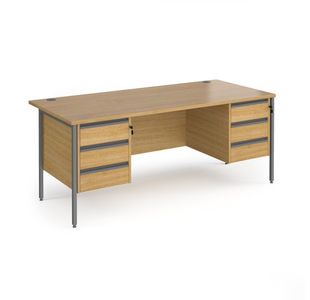 Contract 25 H-Frame desk 3&3d ped