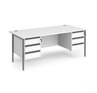 Contract 25 H-Frame desk 3&3d ped