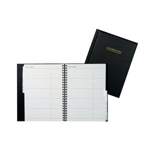 Address Book 120X148 Wiro Black Ba5