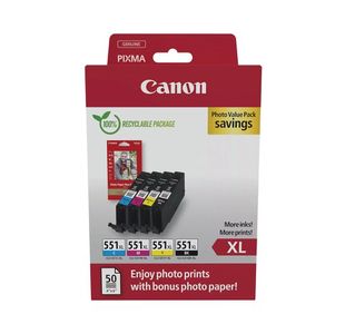 Canon CLI-551XL Cart + Ppr HY CMYK