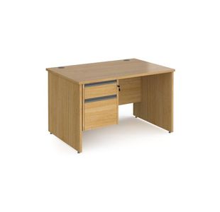 Contract 25 panel straight desk 2d ped