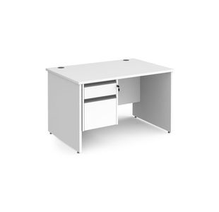 Contract 25 panel straight desk 2d ped