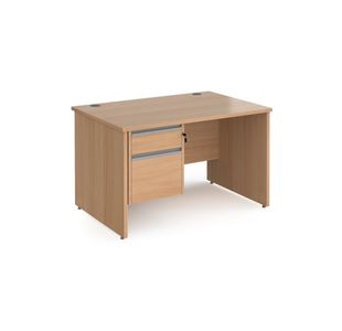 Contract 25 panel straight desk 2d ped