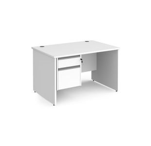 Contract 25 panel straight desk 2d ped