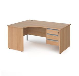 Contract 25 panel leg LH erg desk 3d ped