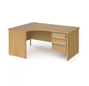 Contract 25 panel leg LH erg desk 3d ped