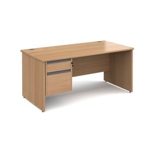 Contract 25 panel straight desk 2d ped