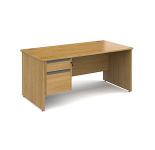 Contract 25 panel straight desk 2d ped