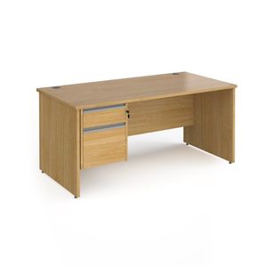 Contract 25 panel straight desk 2d ped