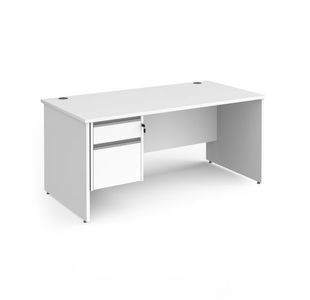 Contract 25 panel straight desk 2d ped