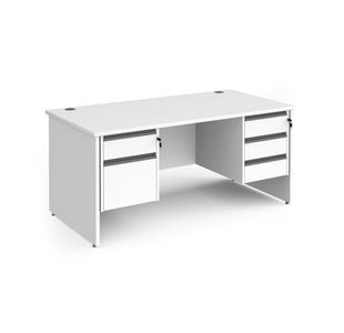 Contract 25 panel straight desk 2&3d ped