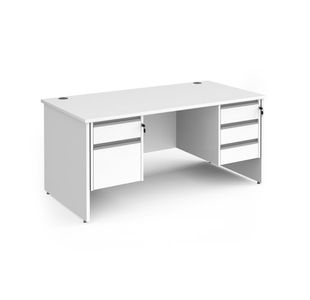 Contract 25 panel straight desk 2&3d ped