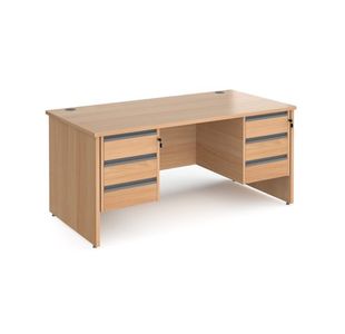 Contract 25 panel straight desk 3&3d ped