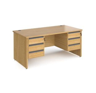 Contract 25 panel straight desk 3&3d ped