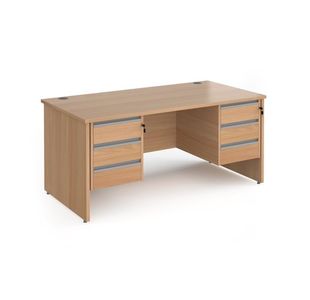 Contract 25 panel straight desk 3&3d ped