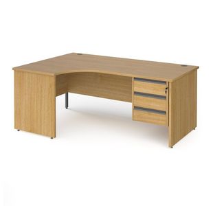 Contract 25 panel leg LH erg desk 3d ped