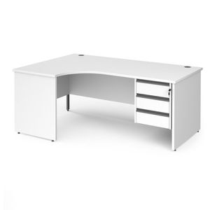 Contract 25 panel leg LH erg desk 3d ped