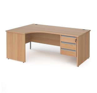 Contract 25 panel leg LH erg desk 3d ped