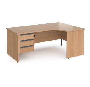 Contract 25 panel leg RH erg desk 3d ped