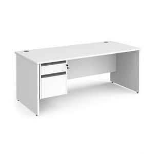 Contract 25 panel straight desk 2d ped