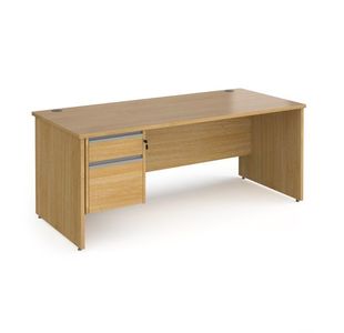 Contract 25 panel straight desk 2d ped