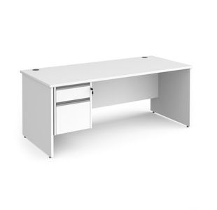 Contract 25 panel straight desk 2d ped