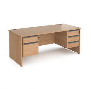 Contract 25 panel straight desk 2&3d ped