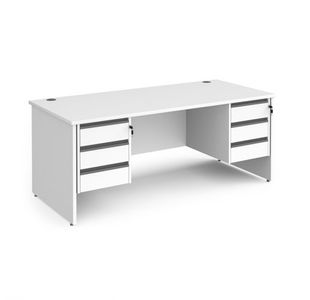 Contract 25 panel straight desk 3&3d ped