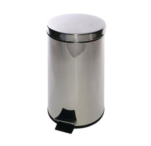 Cpd 12 Litre S/Steel Pedal Bin Silver