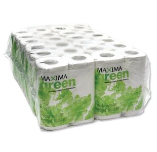 Maxima Green 200Sht Toilet Roll Wht Pk48