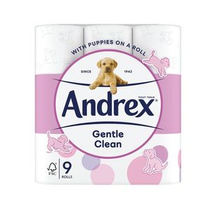 Andrex 2-Ply Toilet Roll Pup Wht Pk9