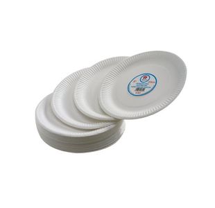 Paper Plate 7Inch Wht Kblry1641 Pk100