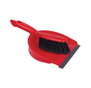 Bentley Dustpan Brush Set Red