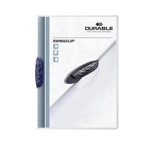 Durable SWINGCLIP Folder Dk Blu Pk25