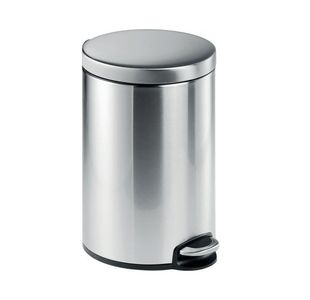 Durable Ssteel Pedal Bin Round 12L