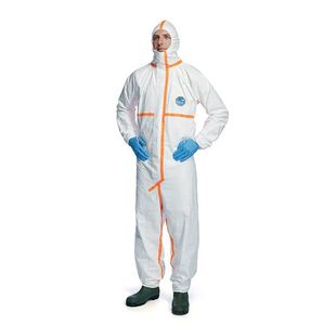 Tyvek 800J Hooded Coverall White L