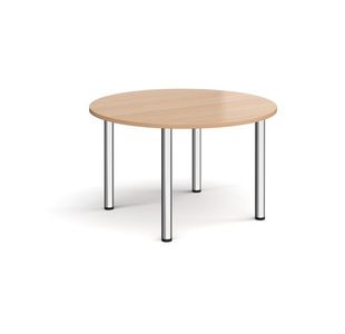 Circular radial leg meeting table