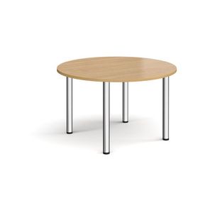 Circular radial leg meeting table