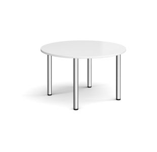 Circular radial leg meeting table