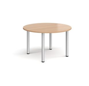 Circular radial leg meeting table