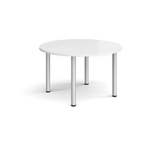 Circular radial leg meeting table