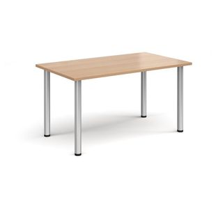 Rectangular radial leg meeting table